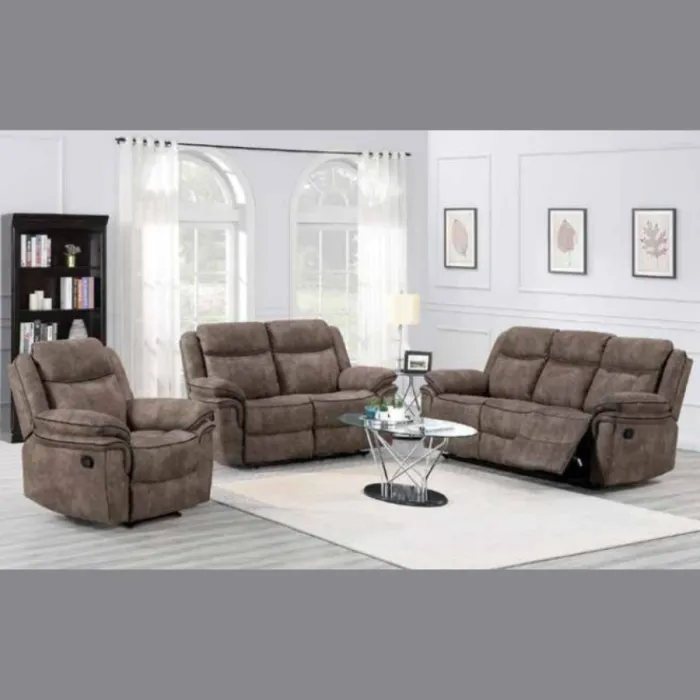 Brody 3 Seater Recliner Sofa - Tan Leathaire