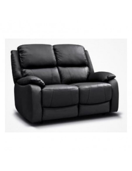 Emilio 2 Seater Fixed Sofa - Black