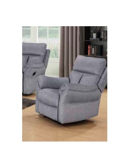 Davenport Recliner Armchair - Grey Fabric