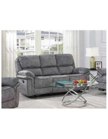 Seductive 3 Seater Recliner Sofa - Dark Grey