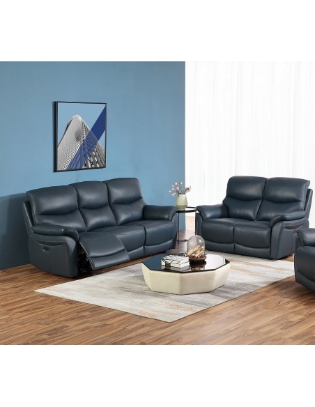 Magaluf Electric Recliner 3+2 Seater Sofa Set - Blue