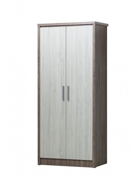 Lucy 2 Door Wardrobe - Sonoma Oak/Grey Oak