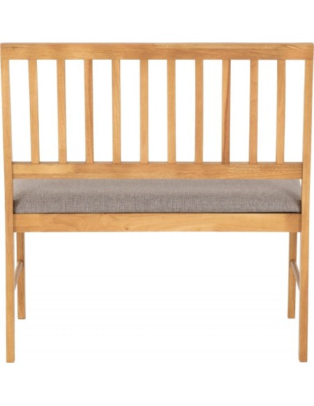 Austin Dining Bench - Oak Effect/Grey Fabric