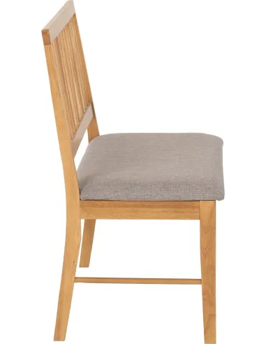 Austin Dining Bench - Oak Effect/Grey Fabric