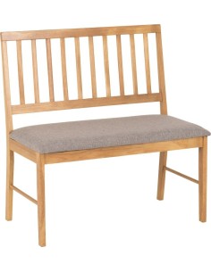 Austin Dining Bench - Oak Effect/Grey Fabric