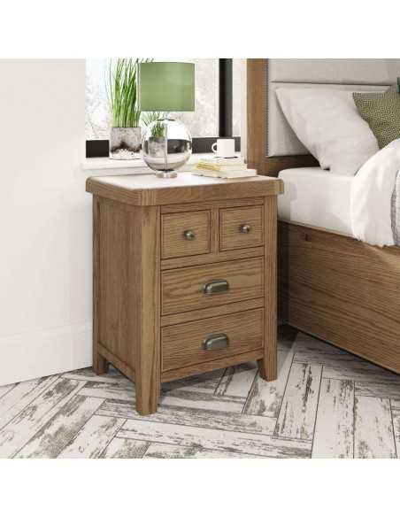 Rusper Extra Large Bedside Locker - Warm Oak