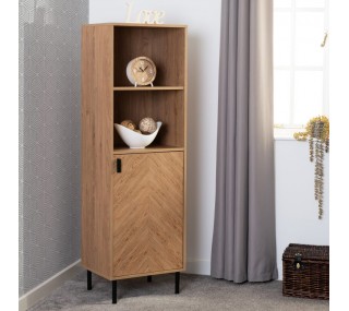 Leon 1 Door 2 Shelf Cabinet - Medium Oak Effect | furniture shop carlow, furniture carlow, furniture naas, furniture wexford, furniture ireland, furniture stores dublin
