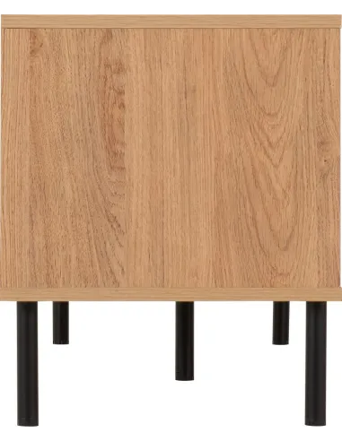 Leon 2 Door TV Unit - Medium Oak Effect