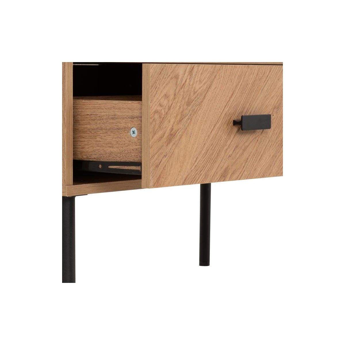 Leon 2 Drawer Coffee Table - Medium Oak Effect