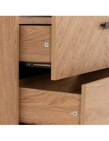 Leon 3 Drawer Chest - Medium Oak Effect