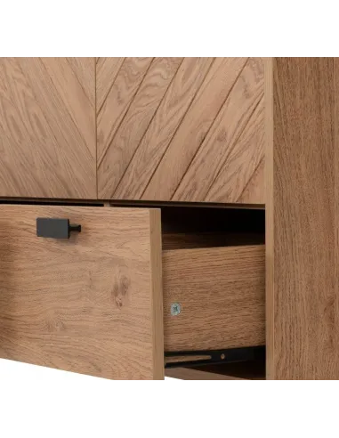Leon 3 Door 2 Drawer Wardrobe - Medium Oak Effect