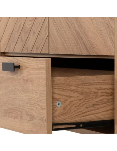 Leon 2 Door 1 Drawer Wardrobe - Medium Oak Effect