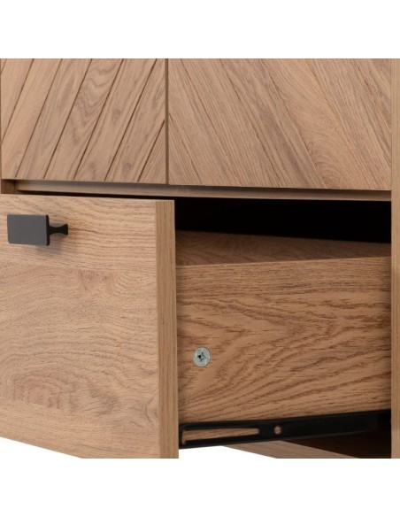 Leon 2 Door 1 Drawer Wardrobe - Medium Oak Effect