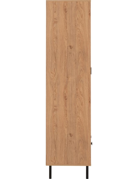 Leon 2 Door 1 Drawer Wardrobe - Medium Oak Effect