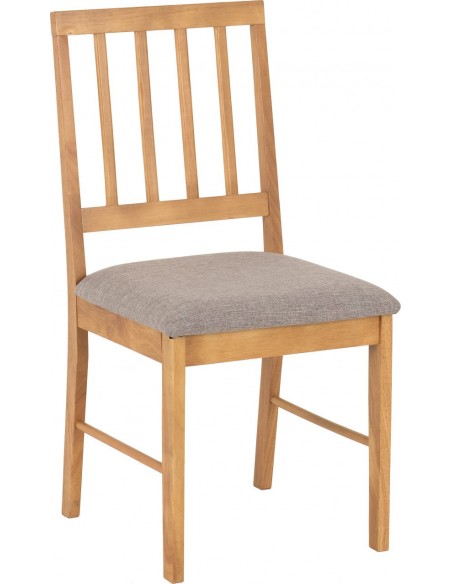 Austin Dining Chair - Oak Effect/Grey Fabric