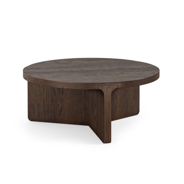 Haiden Round Coffee Table - Dark Oak