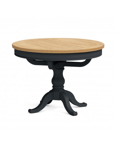 Columbia Round Extending Dining Table - Charcoal