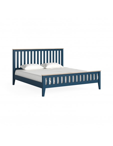 Marlow 6FT Slatted Bedframe - Navy Blue