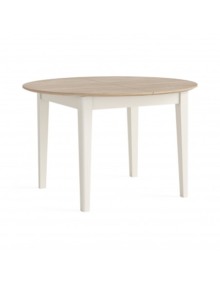 Marlow Round 1200-1550 Extending Dining Table - Coconut Milk