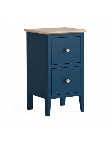 Marlow Narrow Bedside Locker - Navy