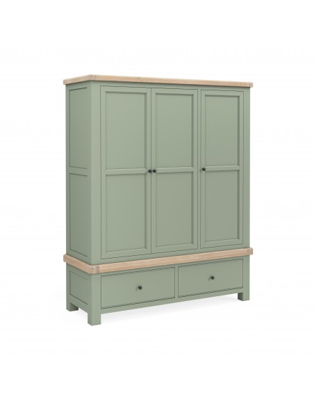 Salcombe 3 Door Wardrobe - Sage