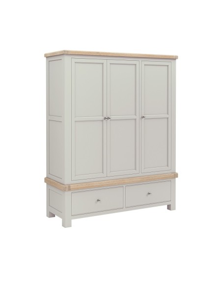 Marbury Triple Wardrobe - Light Grey