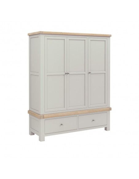 Salcombe 3 Door Wardrobe - Light Grey