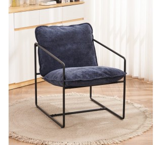 Tivoli Occasional Chair - Black Metal/Blue Fabric | furniture shop carlow, furniture carlow, furniture naas, furniture wexford, furniture ireland, furniture stores dublin