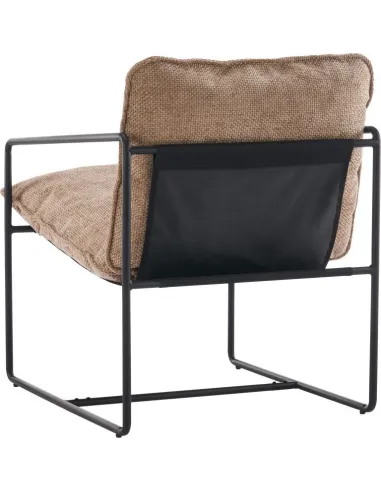 Tivoli Occasional Chair - Black  Metal/Champagne Fabric