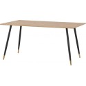 Hamilton Large Dining Table - Medium Oak Effect/Black