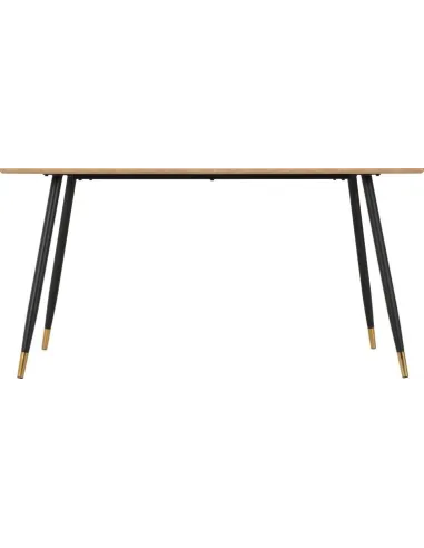 Hamilton Large Dining Table - Medium Oak Effect/Black