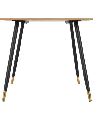 Hamilton Large Dining Table - Medium Oak Effect/Black