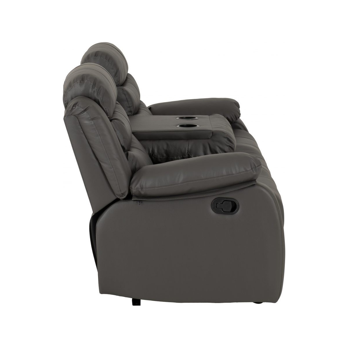 Roma 3+2 Seater Recliner Sofa Suite - Grey PU