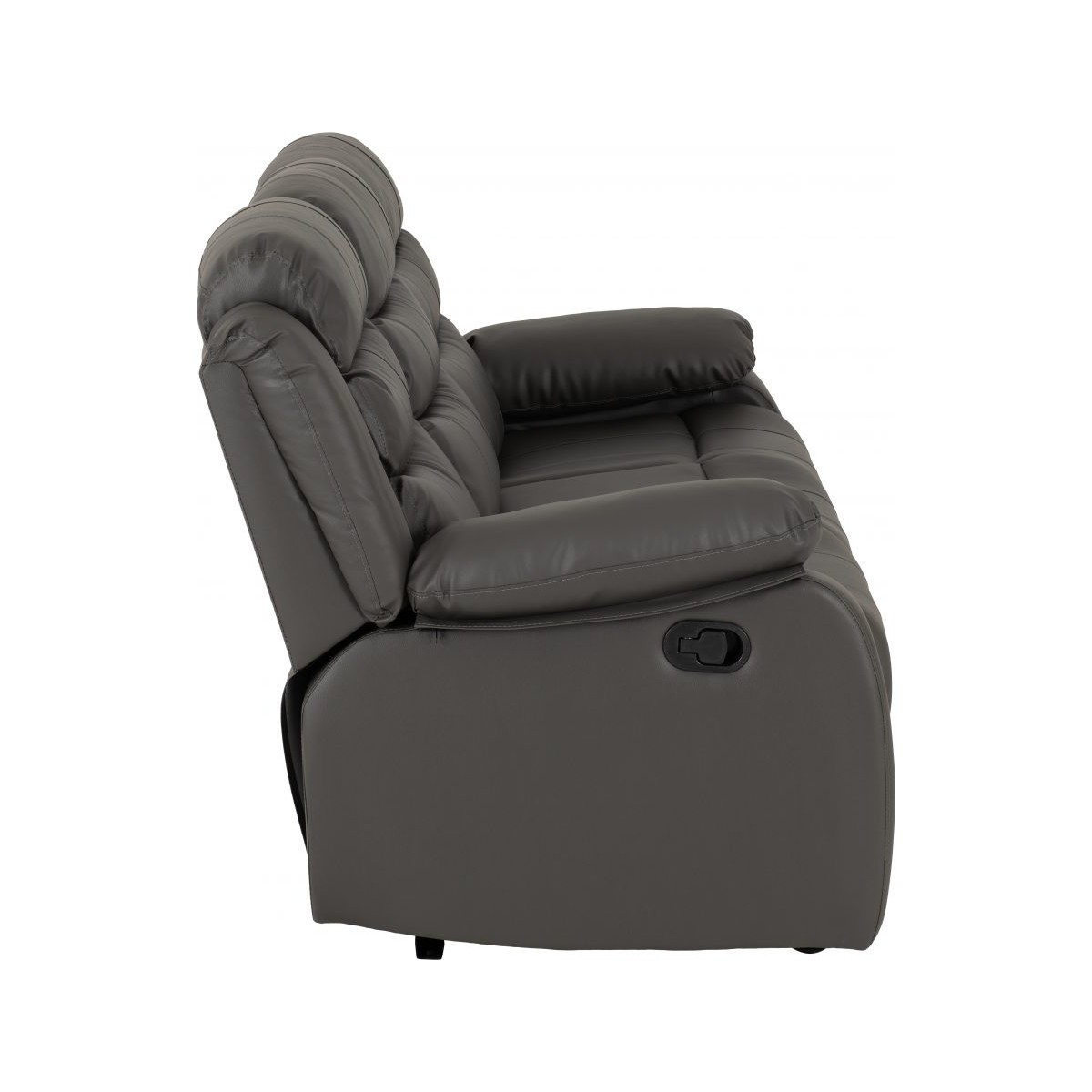 Roma 3+2 Seater Recliner Sofa Suite - Grey PU