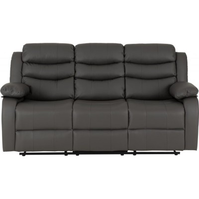 Roma 3+2 Seater Recliner Sofa Suite - Grey PU