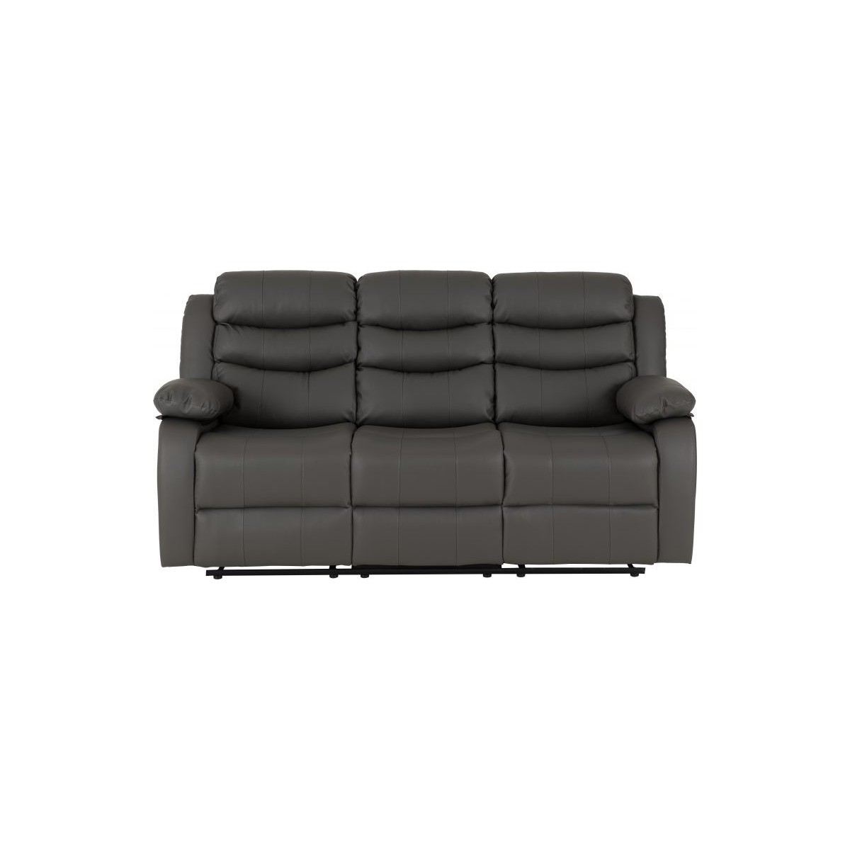 Roma 3+2 Seater Recliner Sofa Suite - Grey PU