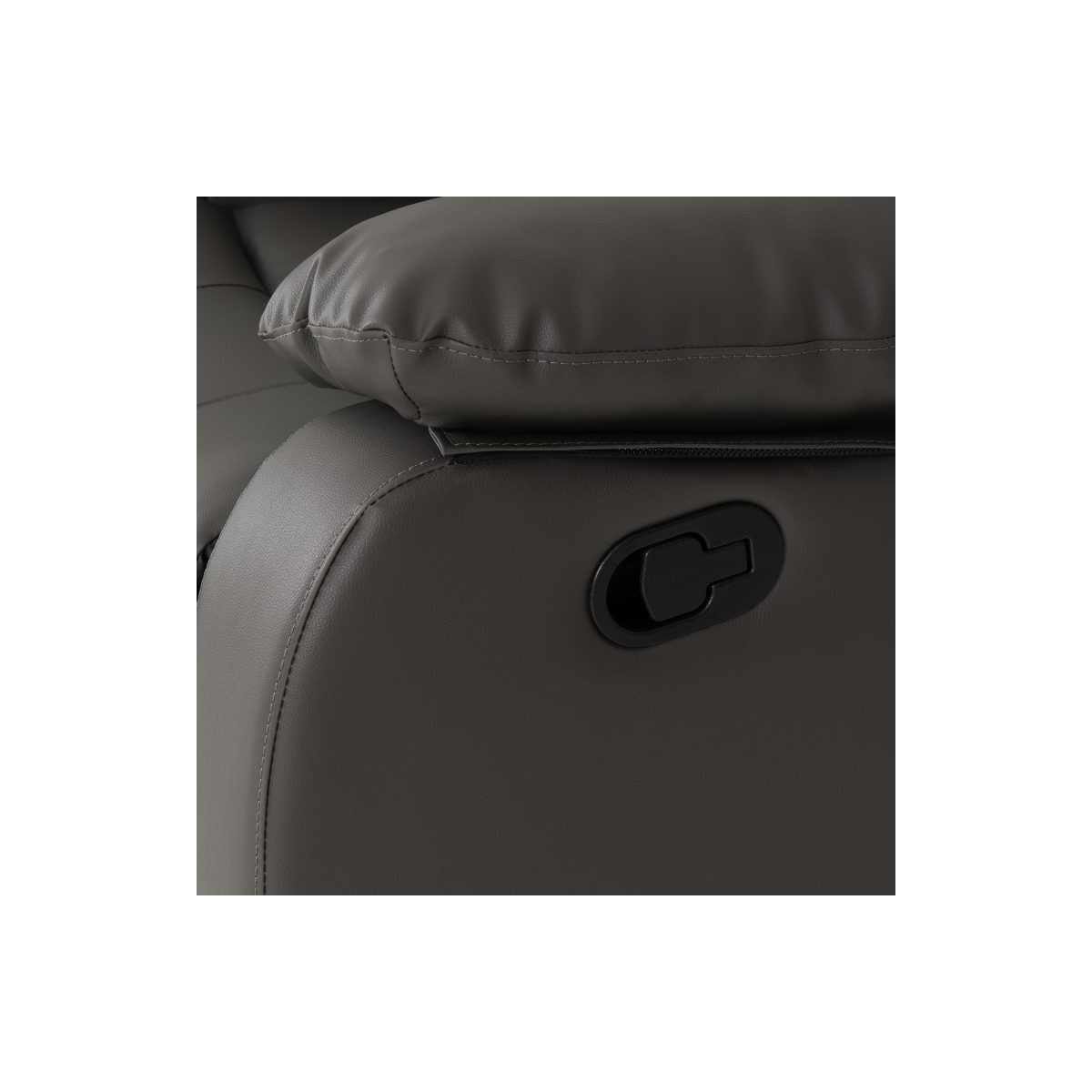 Roma 3+2 Seater Recliner Sofa Suite - Grey PU