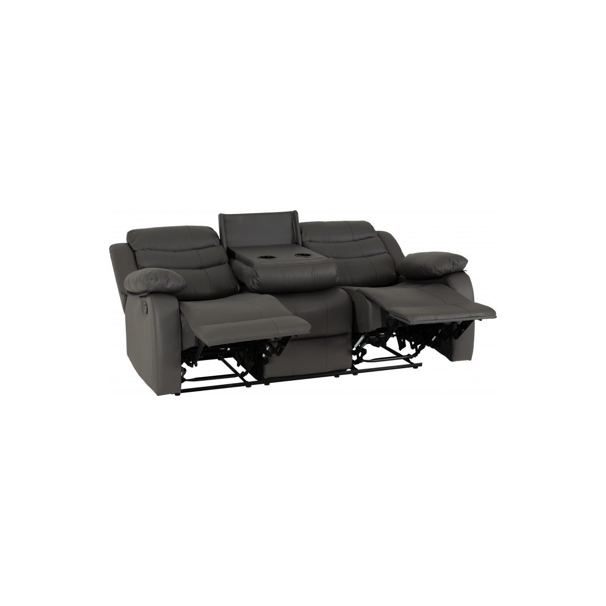Roma 3+2 Seater Recliner Sofa Suite - Grey PU