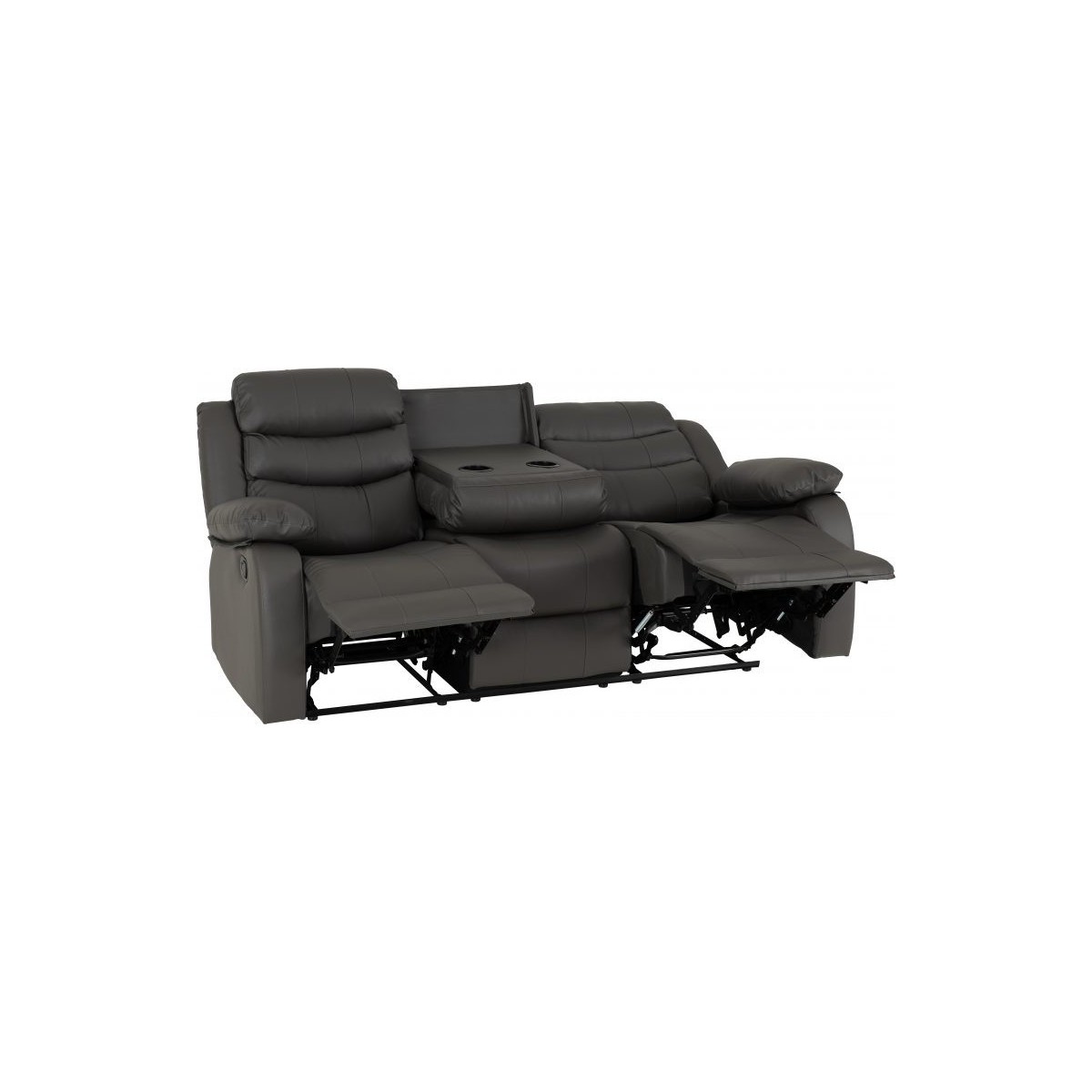 Roma 3+2 Seater Recliner Sofa Suite - Grey PU