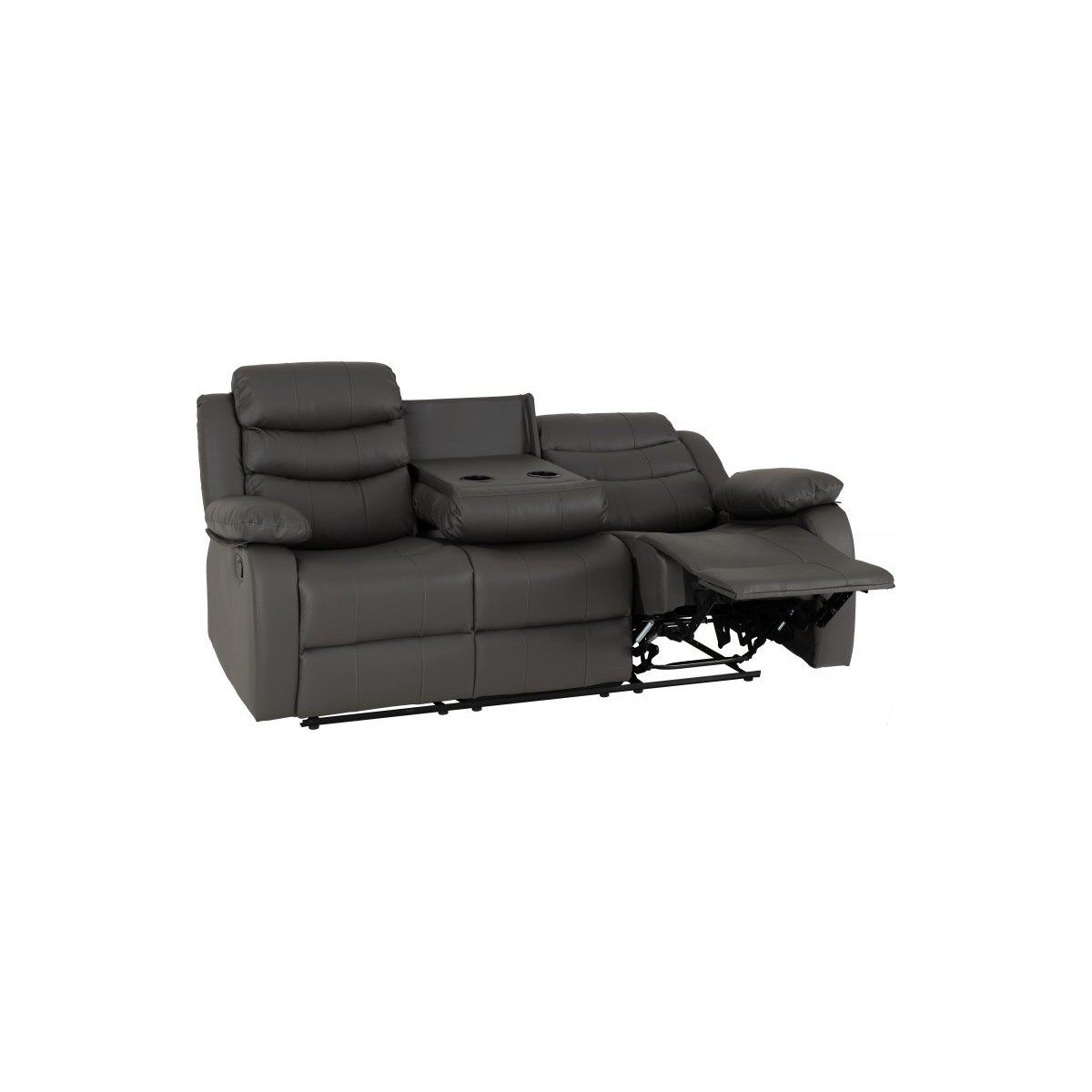 Roma 3+2 Seater Recliner Sofa Suite - Grey PU
