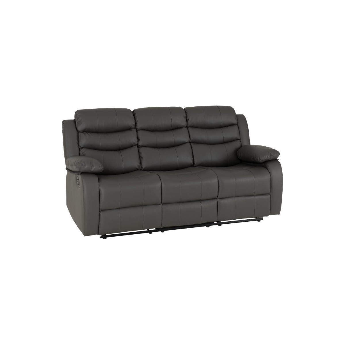Roma 3+2 Seater Recliner Sofa Suite - Grey PU