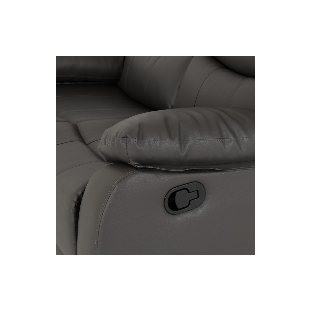 Roma 3+2 Seater Recliner Sofa Suite - Grey PU