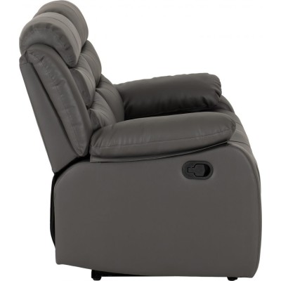 Roma 3+2 Seater Recliner Sofa Suite - Grey PU