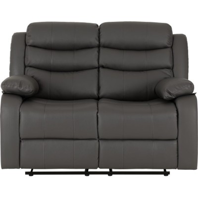 Roma 3+2 Seater Recliner Sofa Suite - Grey PU