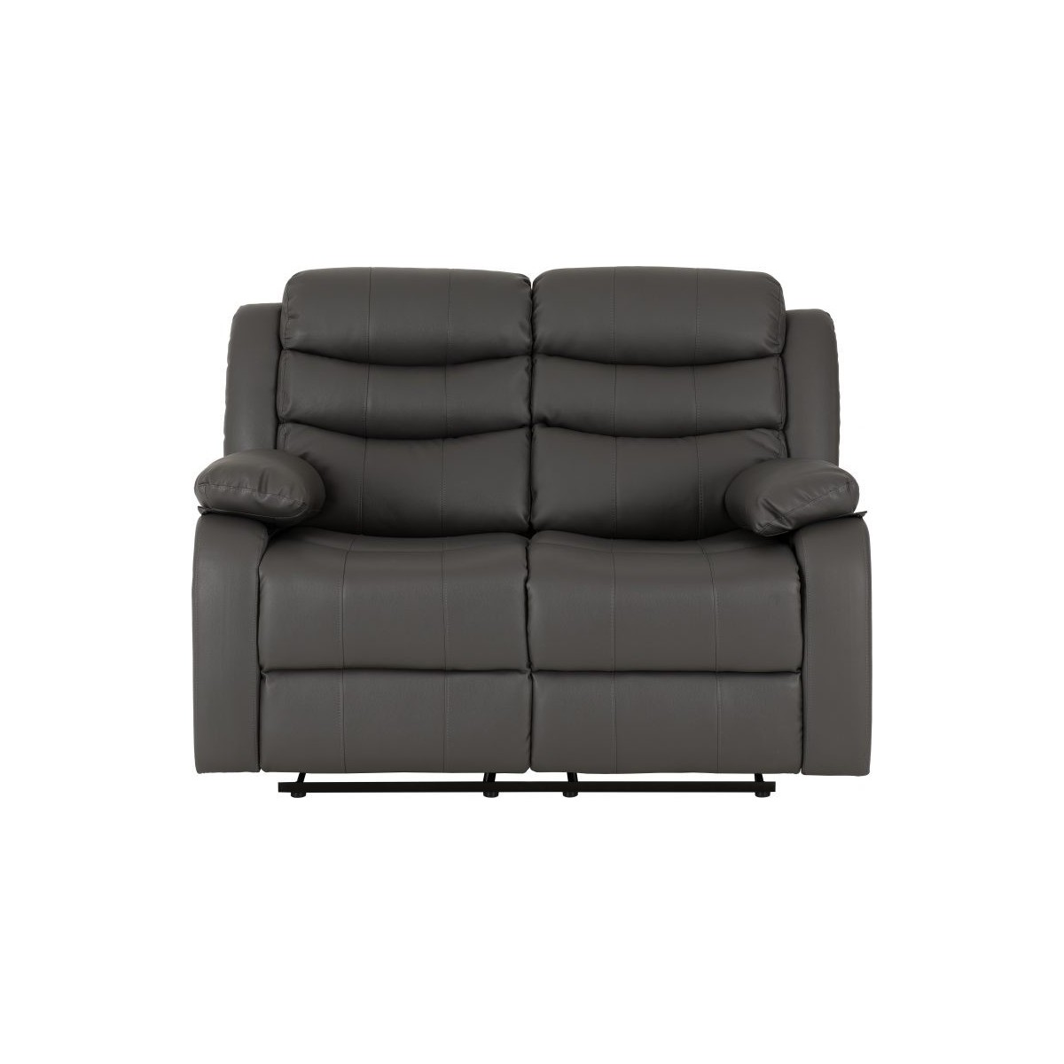 Roma 3+2 Seater Recliner Sofa Suite - Grey PU