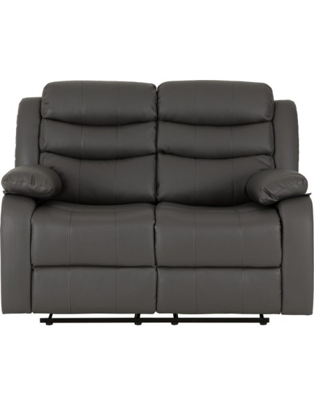 Roma 3+2 Seater Recliner Sofa Suite - Grey PU