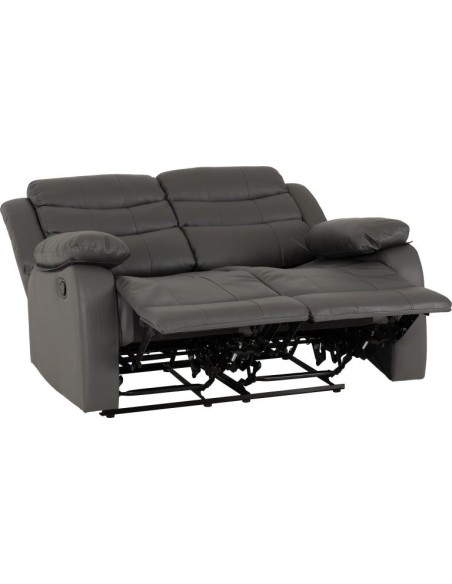 Roma 3+2 Seater Recliner Sofa Suite - Grey PU