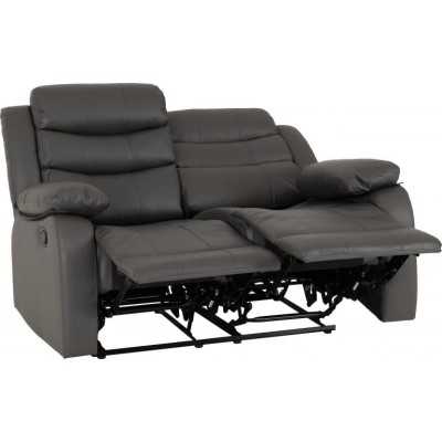 Roma 3+2 Seater Recliner Sofa Suite - Grey PU
