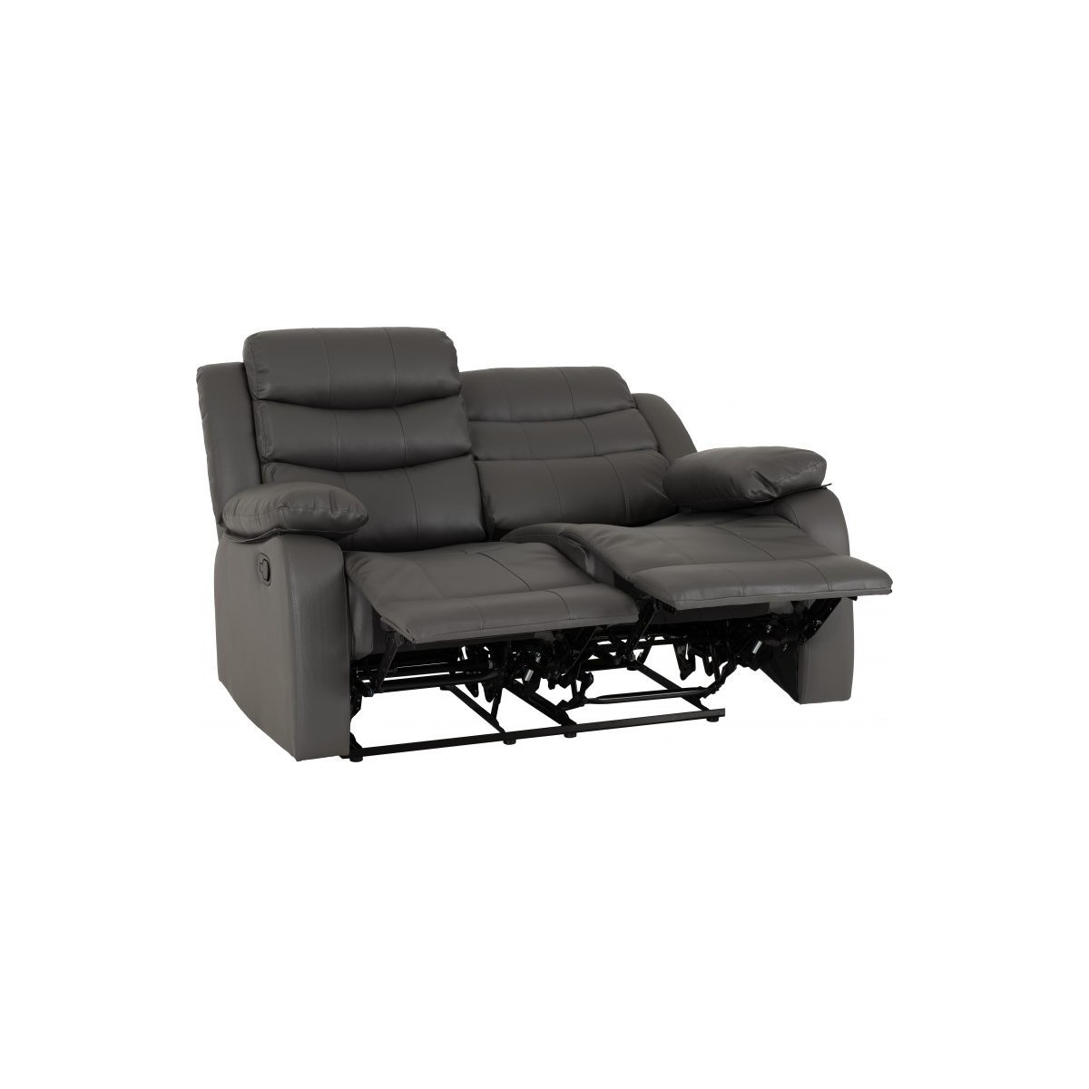 Roma 3+2 Seater Recliner Sofa Suite - Grey PU