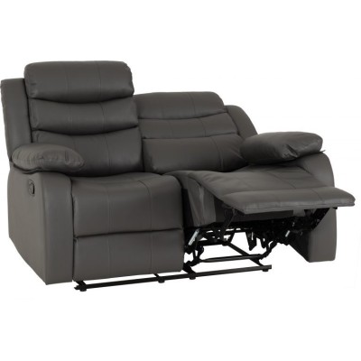 Roma 3+2 Seater Recliner Sofa Suite - Grey PU